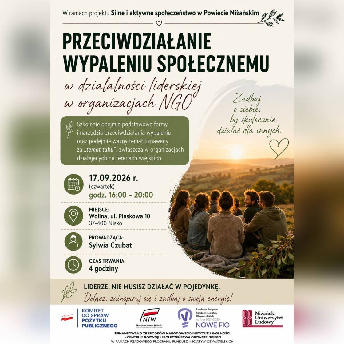 Przeciwdziałanie wypaleniu społecznemu w działalności liderskiej w organizacjach NGO