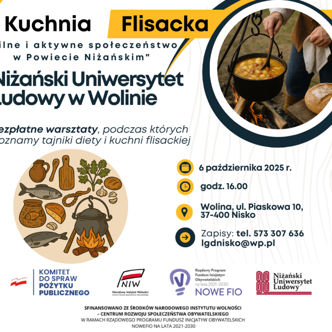 Bezpłatne warsztaty, podczas których poznamy tajniki diety i kuchni flisackiej