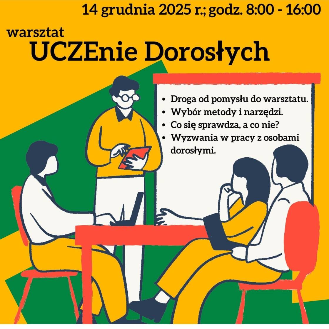 Edukacja dorosłych w praktyce – bezpłatne szkolenie już 14 grudnia